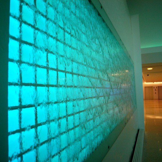 Interactive LED water wall