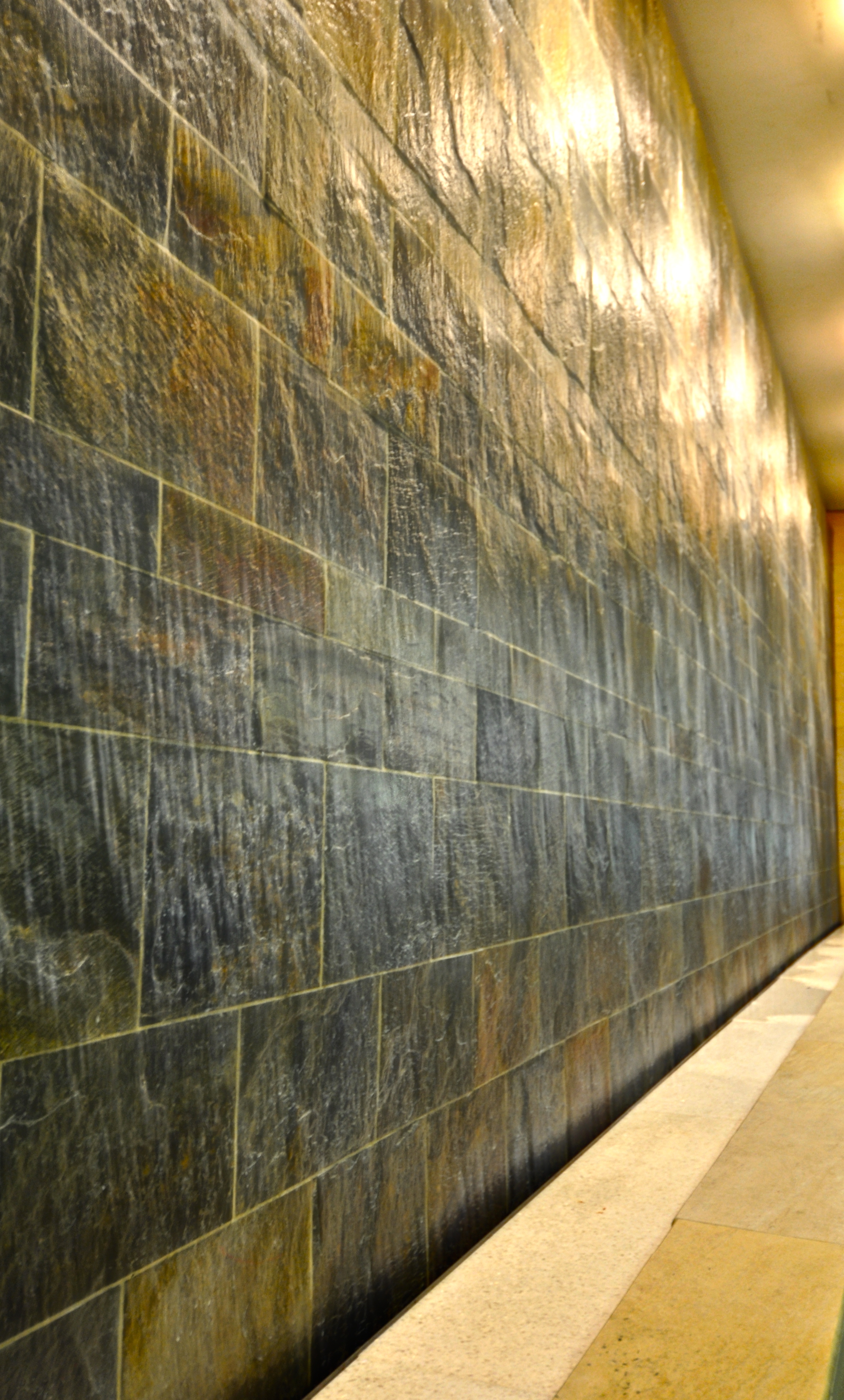 Granite water wall, Nashville International Airport, Detail, Nashville, TN.