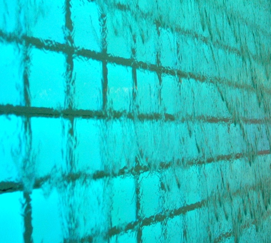Interactive LED water wall water feature, detail, Hackensack Medical Center, Hackensack, NJ