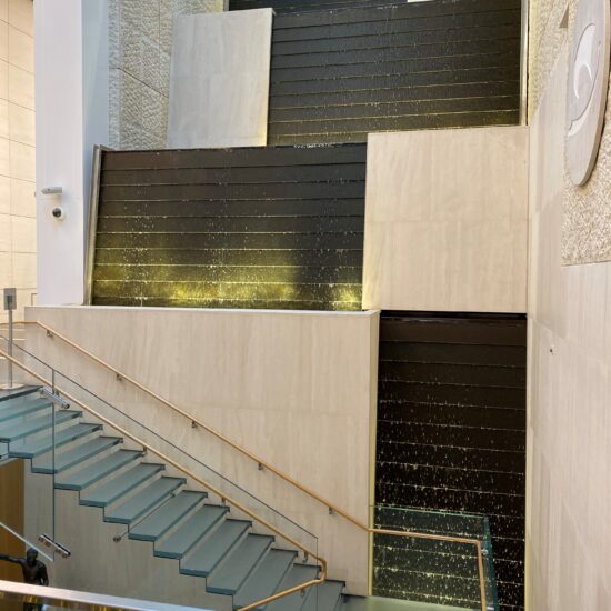 Four-Story Water Wall, Olympic Tower New York City.