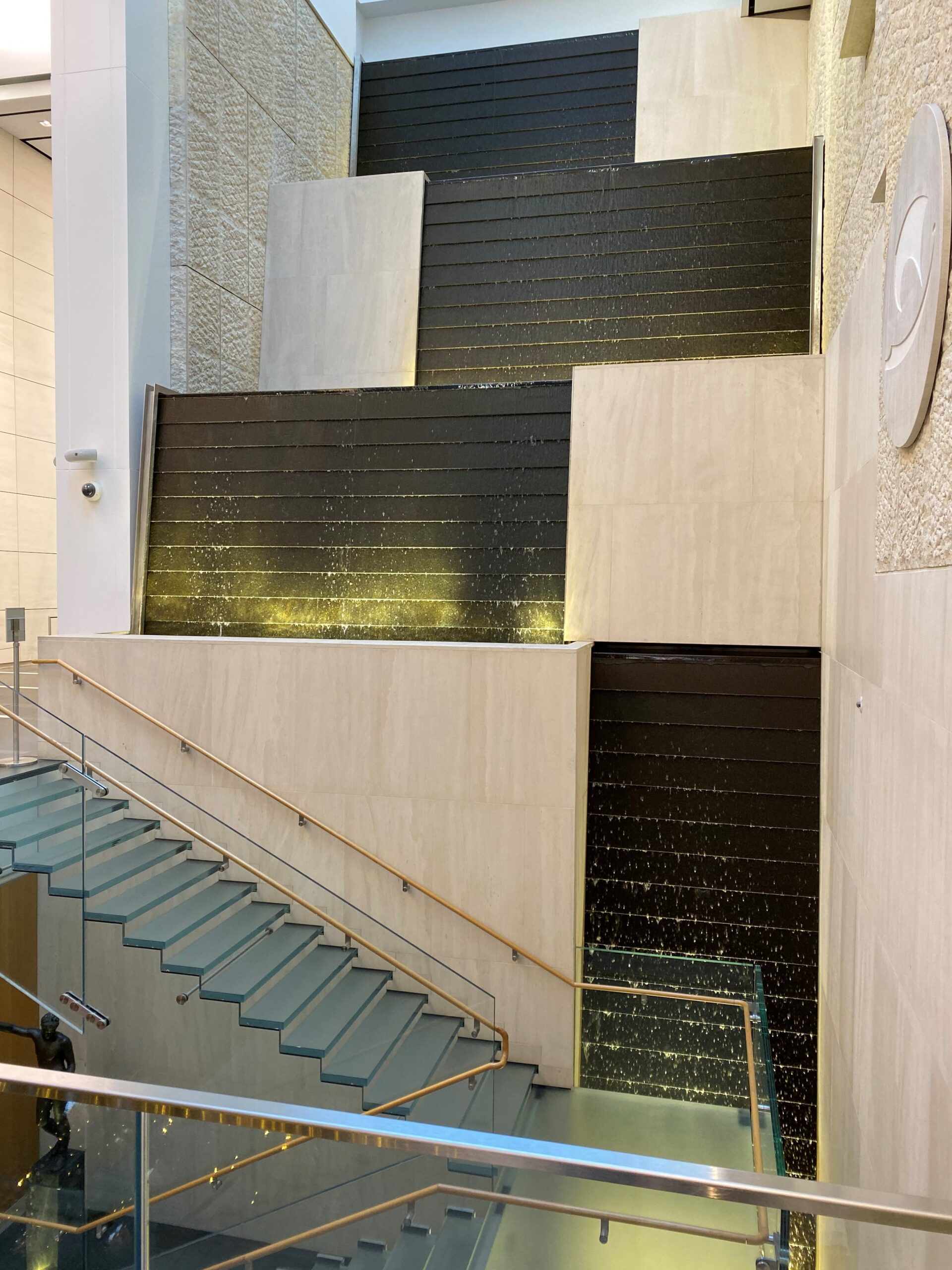 Four-Story Water Wall, Olympic Tower New York City.